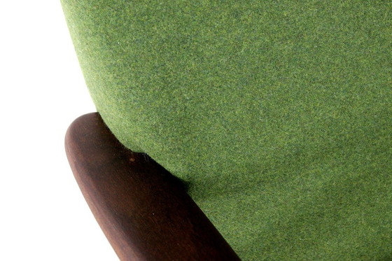Image 1 of Vintage fauteuil stoel groen gestoffeerd 