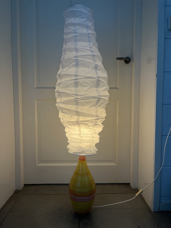 Image 1 of Lampada da terra alta in ceramica koralcoa della metà del secolo scorso