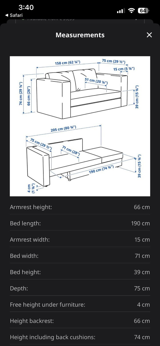 Image 1 of IKEA Skonaback