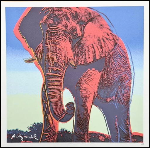 D'après Andy Warhol, Éléphant, années 1980, lithographie