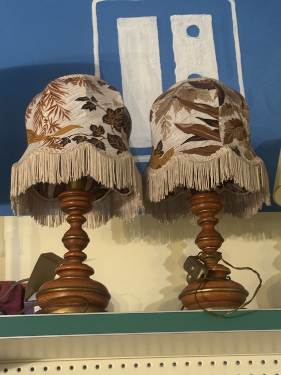 Image 1 of Paire d'abat-jour de style campagnard