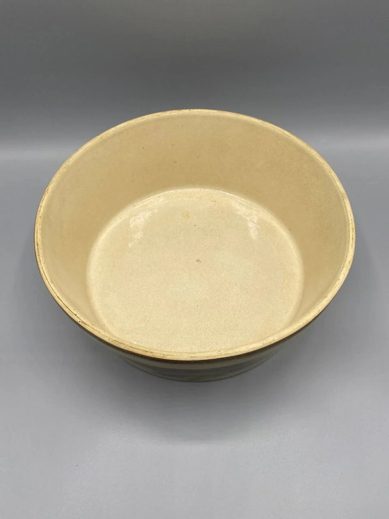 Stoneware Bowl – Clover and Leaf Botanical Design – French Regional Pottery – Decorative Objects (photo 2 of 4)