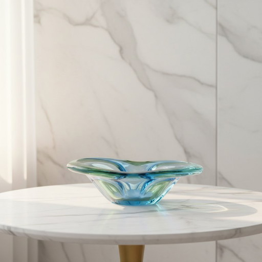 Midcentury Murano Glass Bowl, 1970s