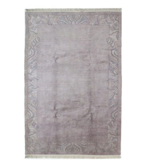 Alfombra de Lana de las Tierras Altas de Nepal, Diseño Moderno Original 305 x 202 cm