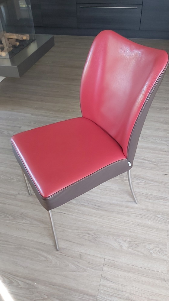 Designer dining chairs in Duoleer leather by Bert Plantagie in very good condition – Metal (photo 6 of 6)