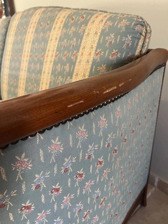 Divano vintage stile Luigi XVI – verde salvia – spirito cottage inglese – Divani 3 posti, Wood, Art Nouveau (photo 9 of 15)