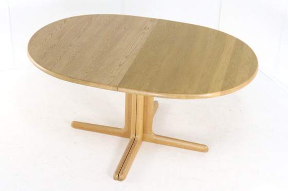 Image 1 of Juul Kristensen for JK mobler oak oval extendable dining table vintage Danish