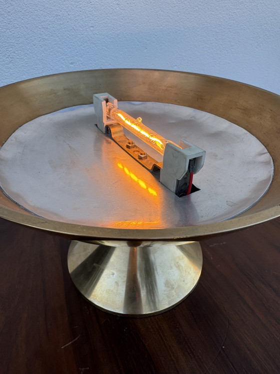 Image 1 of Lampada da tavolo alogena in bronzo massiccio degli anni '80.