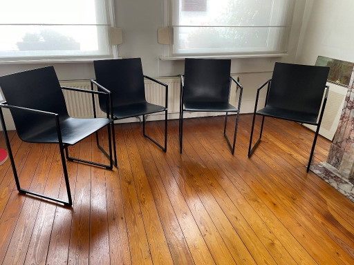 4 chaises Arco Cube Frame – eetkamerstoelen, Metal, Wood (photo 2 of 9)