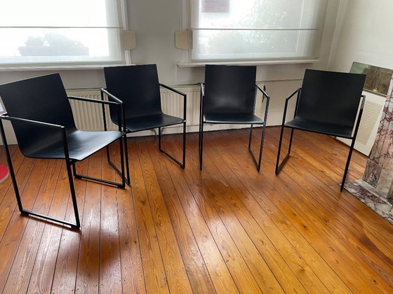 4 chaises Arco Cube Frame – Chaises de salle à manger, Metal, Wood (photo 2 of 9)