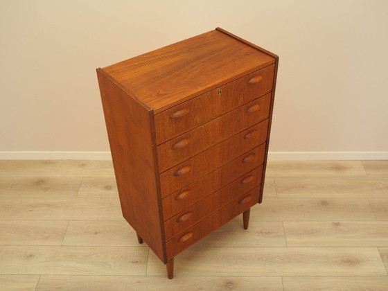 Image 1 of Teak chest of drawers, Danish design, 1970s, made in Denmark