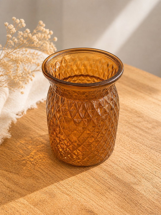 Set di vasi vintage e decorativi color ambra – arredamento retrò/boho – Oggetti decorativi, Glass (photo 2 of 5)