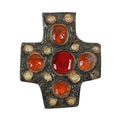 Crucifix en poterie Perignem Style