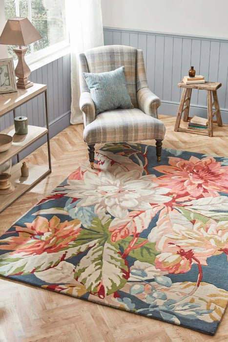Brink en Campman Alfombra Sanderson Dahlia & Roseship Teal