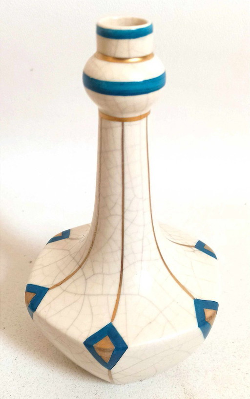 Soliflora in ceramica screpolata Art Déco Altezza 18 cm