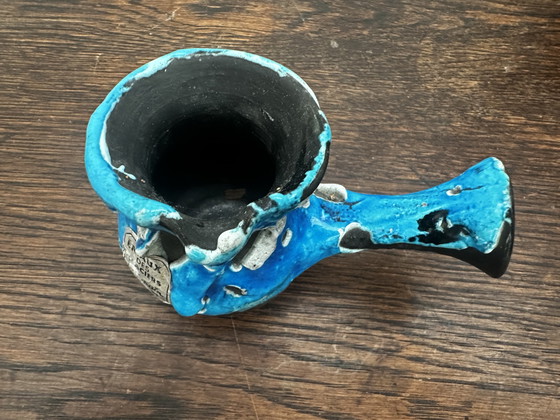 Image 1 of Vintage decoratieve kan - Keramiek Émaux des Glaciers Atelier du Cyclope Annecy