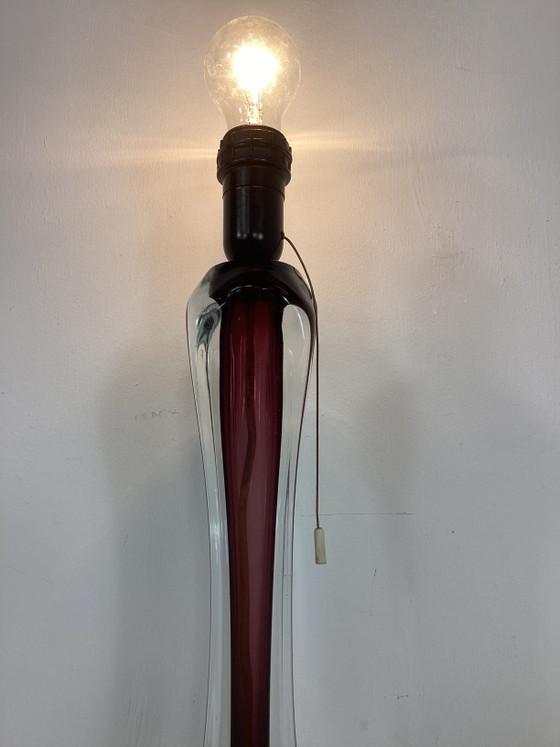 Image 1 of Vintage Sixties Flygsfors large glass lamp Swedish Paul Kedelv