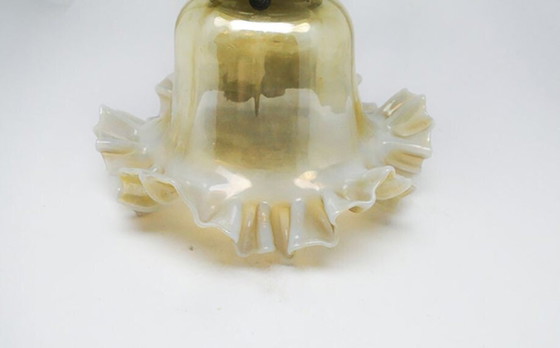 Early 20th Century Glass Pendant Lamp – Metal (photo 7 of 11)