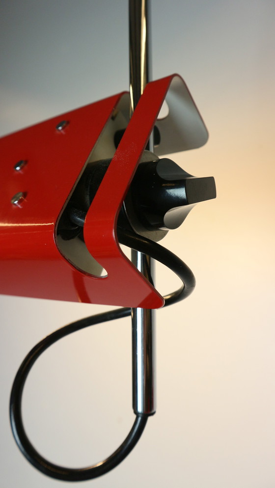 Image 1 of Lampe murale rouge en forme d'araignée de Joe Colombo pour O-Luce, 1965