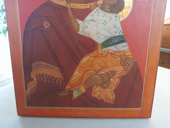 Image 1 of Handgemalte Ikone Unserer Lieben Frau der Zärtlichkeit