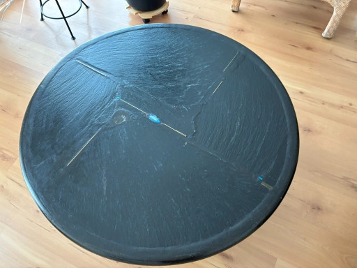 Paul Kingma signed round Coffee table 1991, 100 cm