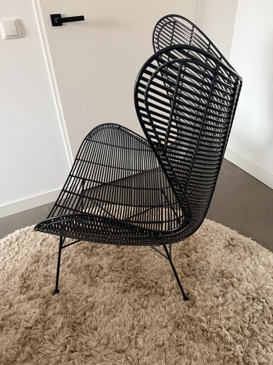 1x HKliving Rotan Egg Chair/ Fauteuil- Black – Kuipstoelen, Metal (photo 5 of 6)