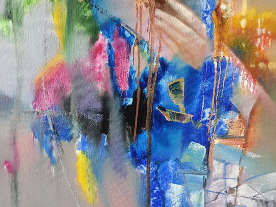 Peinture à l'Huile Originale Abstraite Nature Fleurs Fille Arômes du Printemps – Peintures et dessins, Canvas (photo 7 of 10)