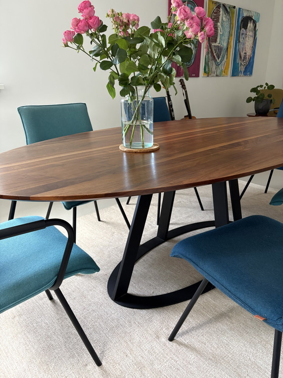 Ovale Houten Design Eettafel 225 X 115 Cm Met 6 Enzo Luca Stoelen – Eetkamerset, Other (photo 3 of 14)