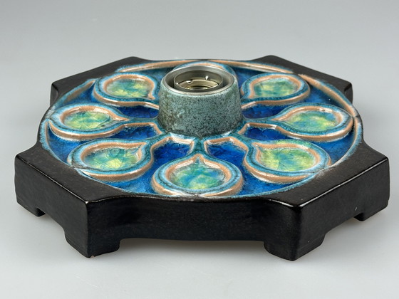 Image 1 of Lámpara de pared de cerámica de los años 60 y 70, diseño de la era espacial de mediados de siglo