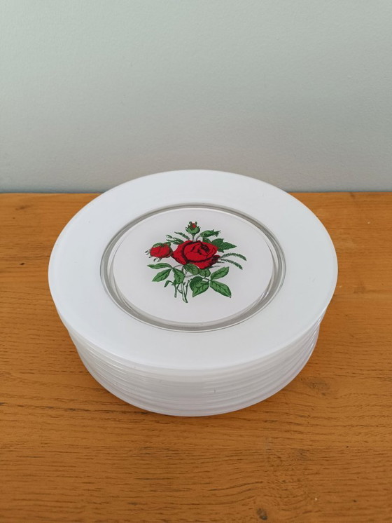 Image 1 of Set di 10 piatti da dessert vintage