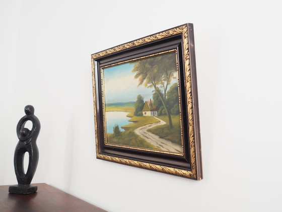 Image 1 of Peinture "The Way to Home", design scandinave, années 1970, par V. Kier