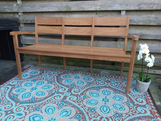 Image 1 of Banc de jardin en teck 150 cm, 3 personnes