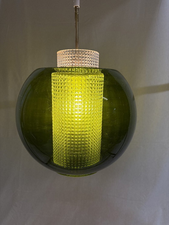 Image 1 of Swedish glass pendant lamp