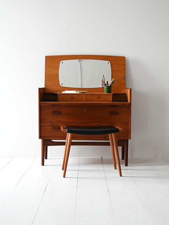 Image 1 of Scandinavian Secretaire with Hidden Mirror
