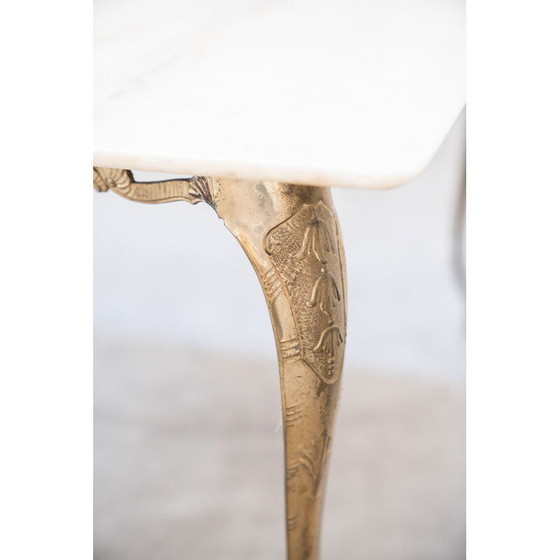 Image 1 of Vintage coffee table with brass frame and onyx top, 1960-1970