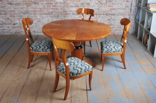 Juego de cuatro piezas restauradas de madera de cerezo estilo Biedermeier, de estilo polaco, Austria, década (photo 2 of 13)