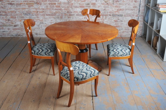 Juego de cuatro piezas restauradas de madera de cerezo estilo Biedermeier, de estilo polaco, Austria, década (photo 2 of 13)
