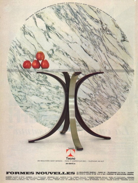 T69 XL Dining Table by Osvaldo Borsani and Eugenio Gerli for Tecno 1950 – Crystal (photo 2 of 18)