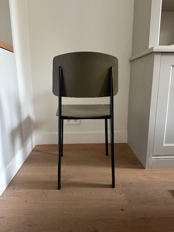 Image 1 of 6x Sillas Vitra Standard SP Jean Prouvé Verde oliva / Negro