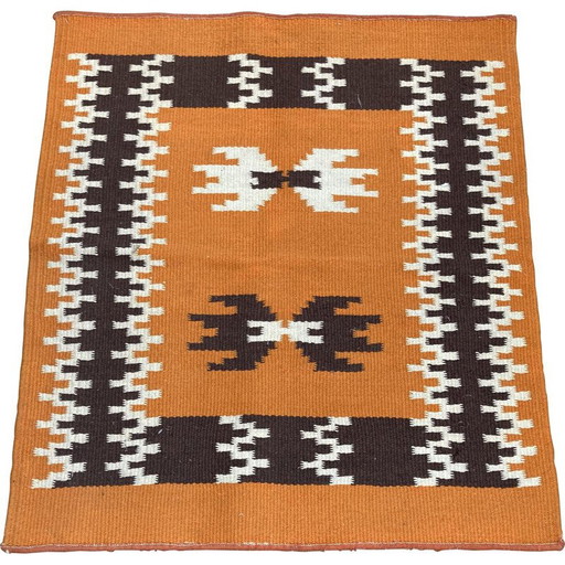 Tapis vintage en laine, Tchécoslovaquie 1960