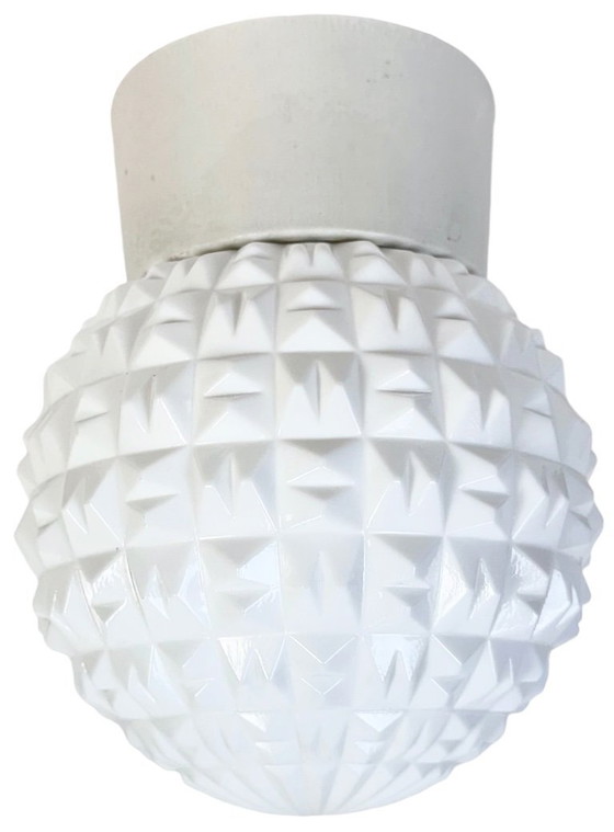 Image 1 of Lampada da soffitto vintage in porcellana bianca, anni '70