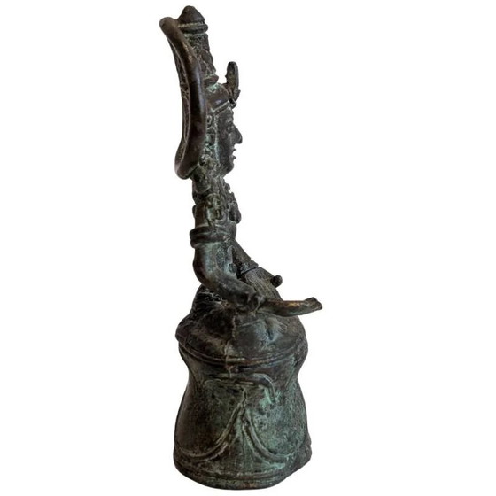 Khmer Lokeshvara Reisbeeld – Antiek Brons, Beschermende Bodhisattva kavel 146 – Beeldhouwkunst, Bronze (photo 3 of 7)