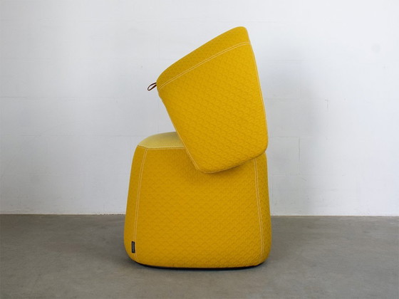 Haworth Openest armchair and pouf designed by Patricia Urquiola, Textile, Yellow, Modern (photo 4 of 11)