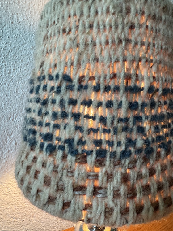 Image 1 of Small Space Age lamp in chrome and wool