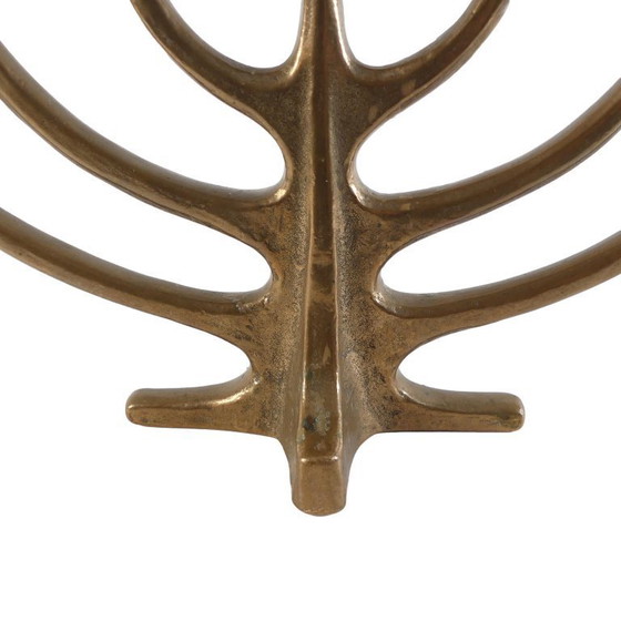 Grande candeliere brutalista in bronzo, 7 fiamme, 36 cm – Harjes, Portacandele, Bronze (photo 6 of 7)