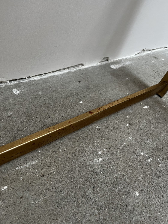 Image 1 of Vetrina aperta in ottone vintage con vetro fumé