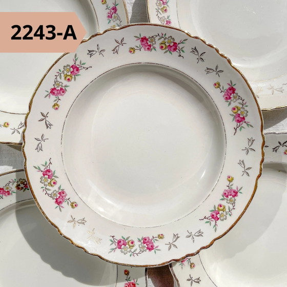 Piatto Fondo Individuale in Maiolica Floreale Vintage – Stoviglie, Retro (photo 14 of 19)