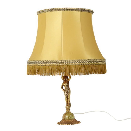 Image 1 of Lámpara de mesa Figura femenina Latón Ónix Mármol