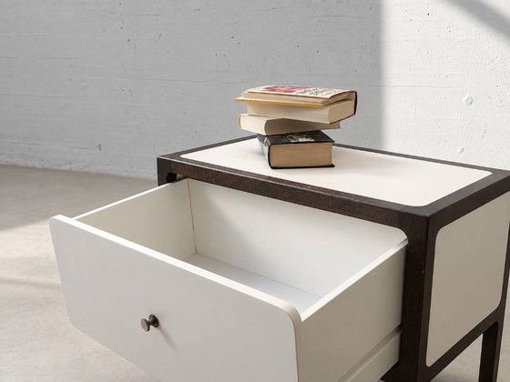 Vintage Side Table by Victoria Baar, 1970s – Nightstands, Wood, Metal (photo 5 of 12)