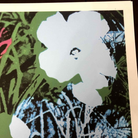 Lithografie "Poppy Flowers" uit de jaren 1990, geïnspireerd op Andy Warhol. – Litho's & Zeefdrukken, Paper (photo 10 of 11)